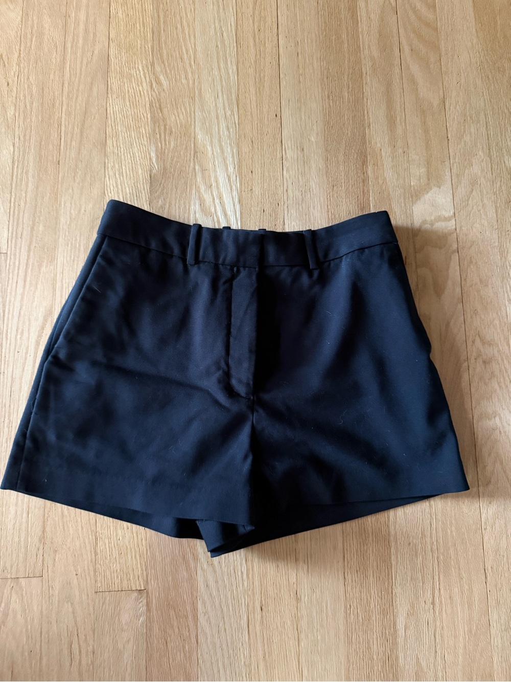 Aritzia Babaton Atelier Shorts Womens Size 10 Black High Rise Tailored Minimal